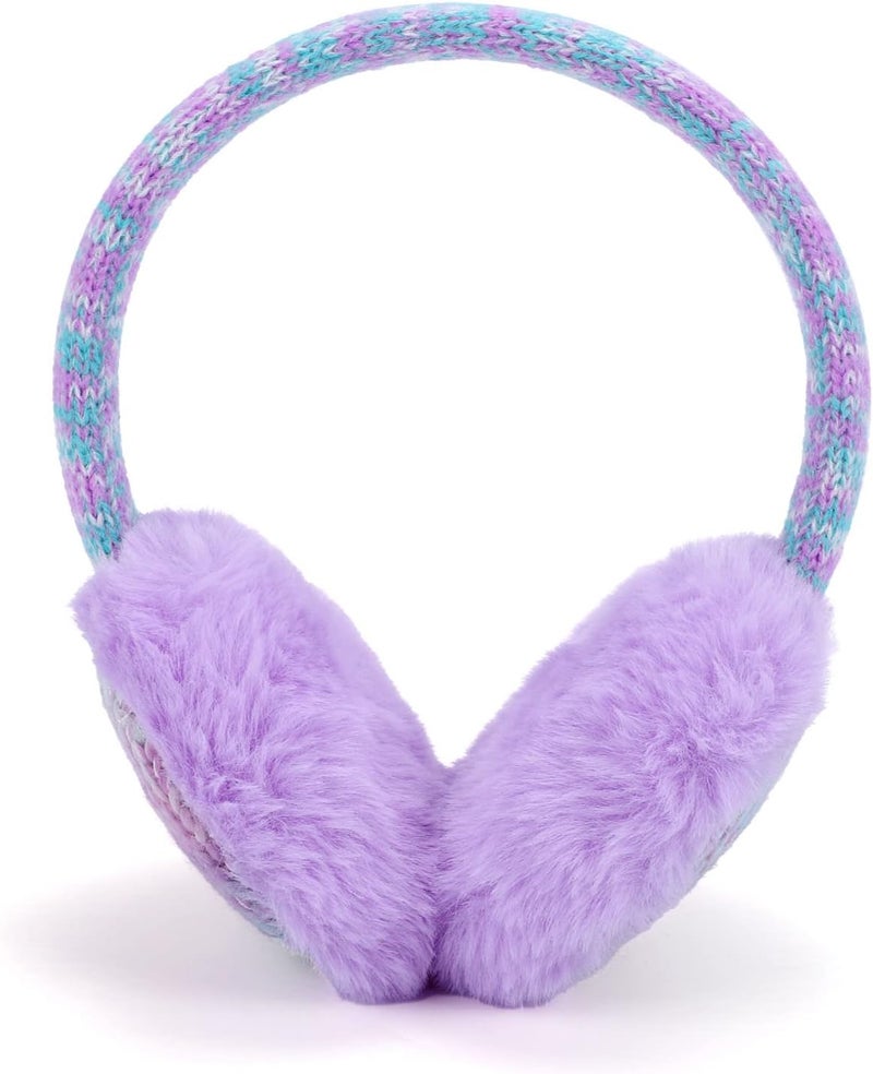 Ztl Kids Knit Earmuffs Winter Outdoor Plush Ear Warmers for Boys Girls 4-16 Years - Image 2